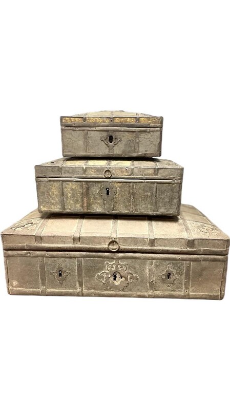 Set of 3  18th century writing and trincket boxes.