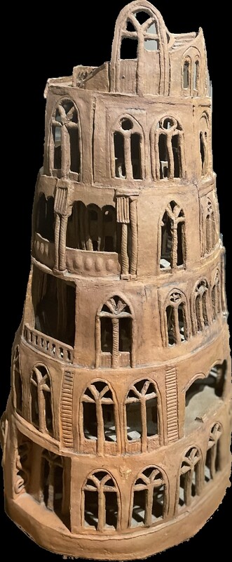 Tower of Babel in terracotta 