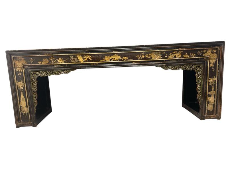 Black lacquer console China 