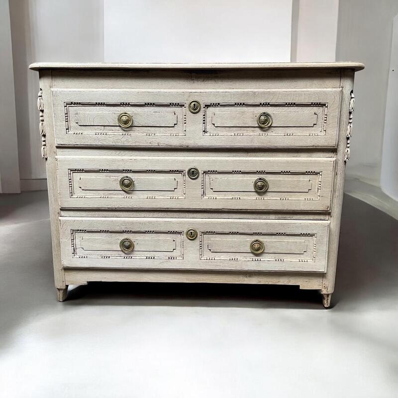 French oak commode with washed finish circa 185