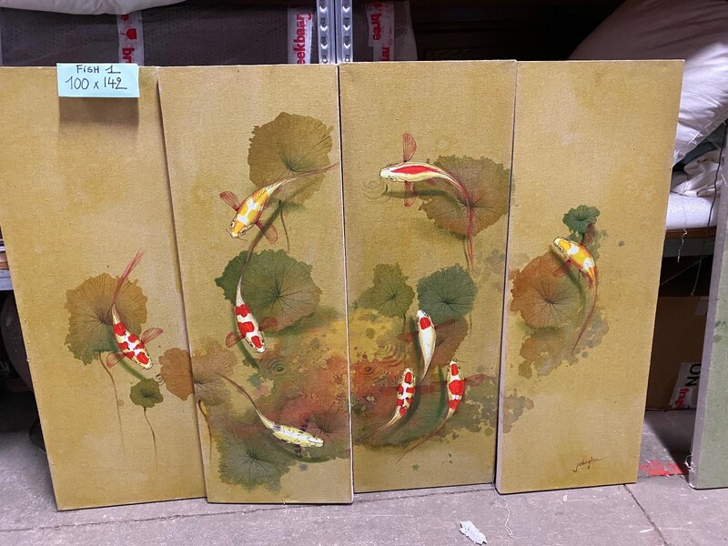 Group of fish Kooij on canvas