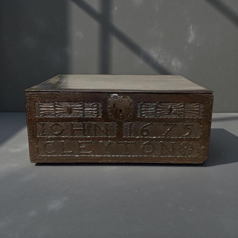  In oak Bible box Ca 1675 