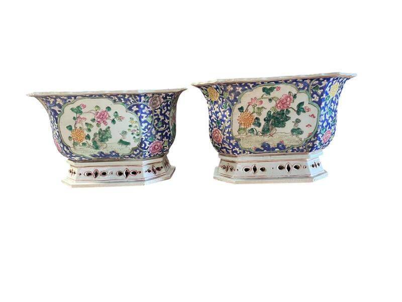 Set geglazuurde vazen 